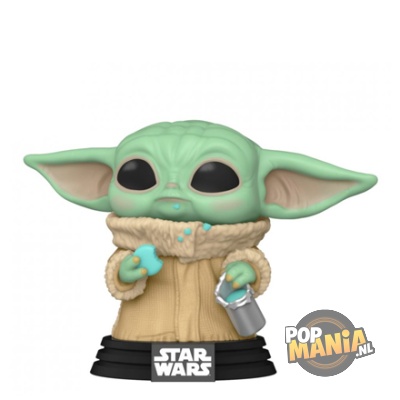 Funko Pop Star Wars Mandalorian Grogu With Cookies 465 flocked vinyl figuur